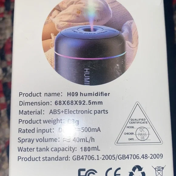 Humidifier Essential Oil Diffuser Aroma Anion Mist Maker with LED Lamp - Picture 6 of 6